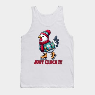 Ice skating chicken Tank Top